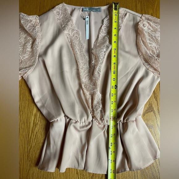 ASOS Pink Lace Silky Top Size 10 New 🌸 - Picture 3 of 5